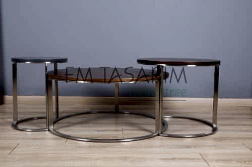 3 LÜ YUVARLAK METAL SEHPA